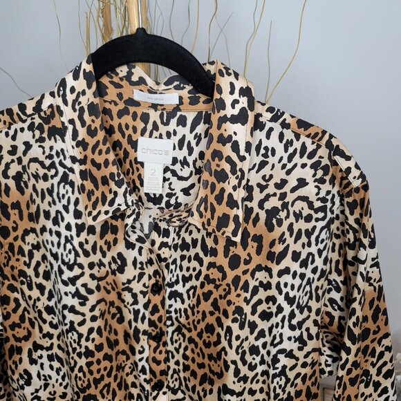 Chico's Button Down Womens 2 (Large) - Picture 3 of 7